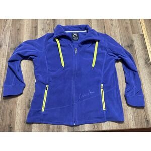 BRP Sweater, Women's Size XL, Green Purple, Full Zip, Zip Pockets, Fleece